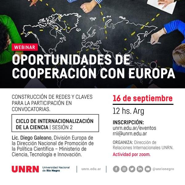 Webinar: Oportunidades de cooperaci&oacute;n con Europa