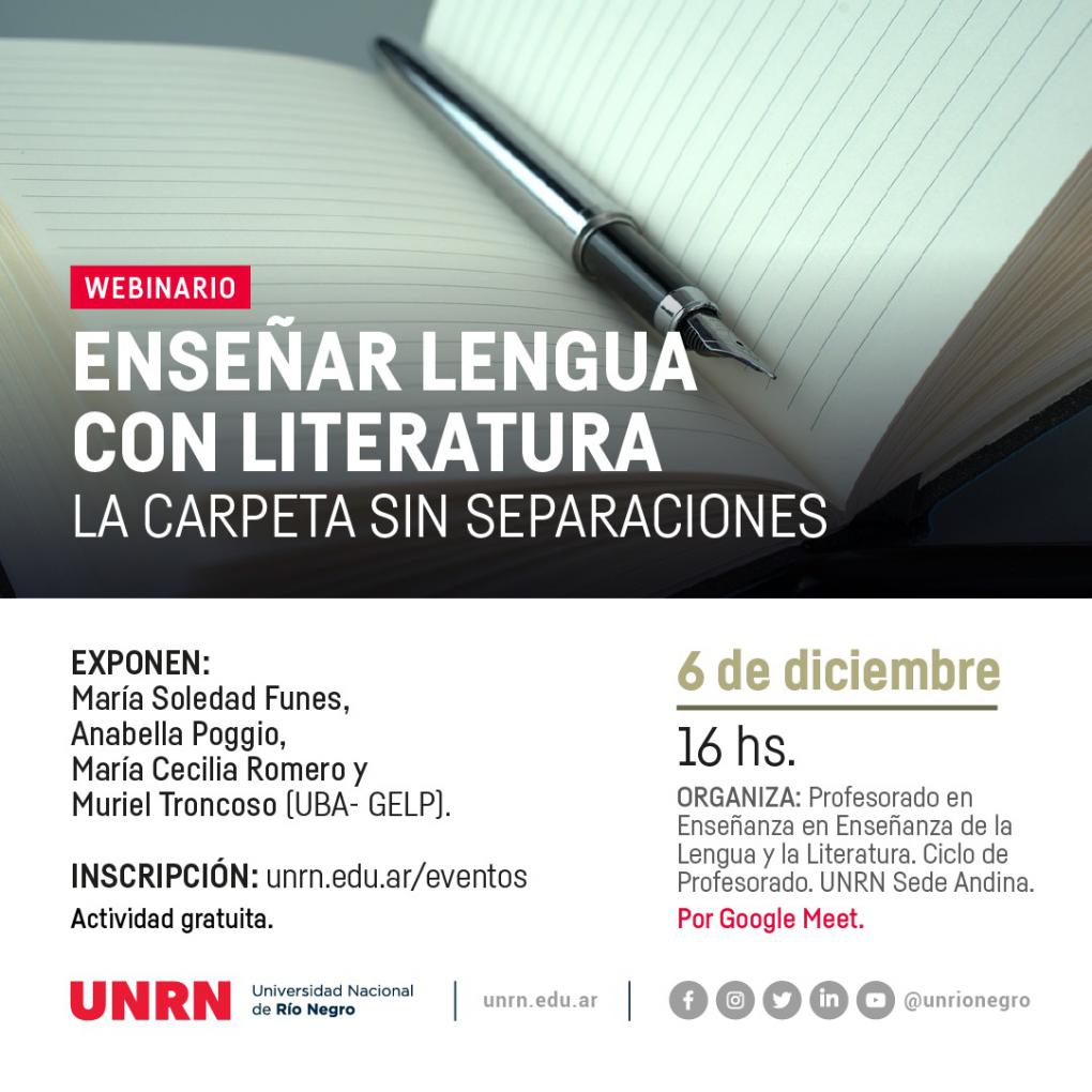 Webinario Ense&ntilde;ar Lengua con Literatura: la carpeta sin separaciones