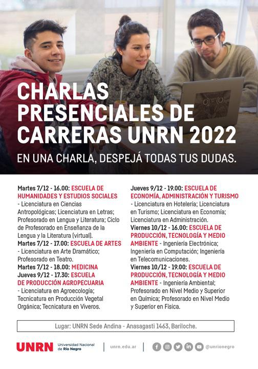 Charlas presenciales de carreras UNRN 2022