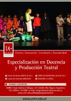 La UNRN abre un posgrado en Teatro en Bariloche