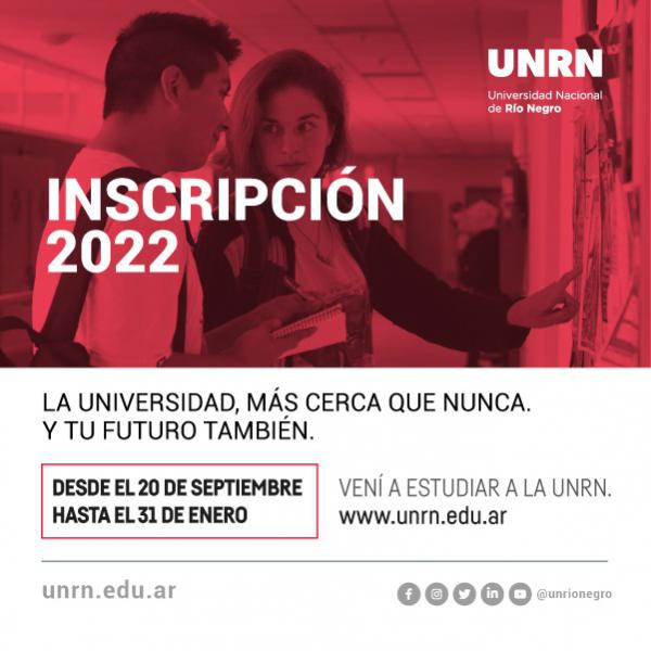 Ya abri&oacute; la Inscripci&oacute;n UNRN 2022