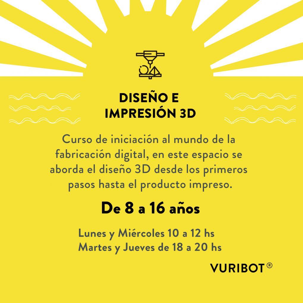 Cursos de Verano Dise&ntilde;o e Impresi&oacute;n 3D para Adolescentes y Chicos